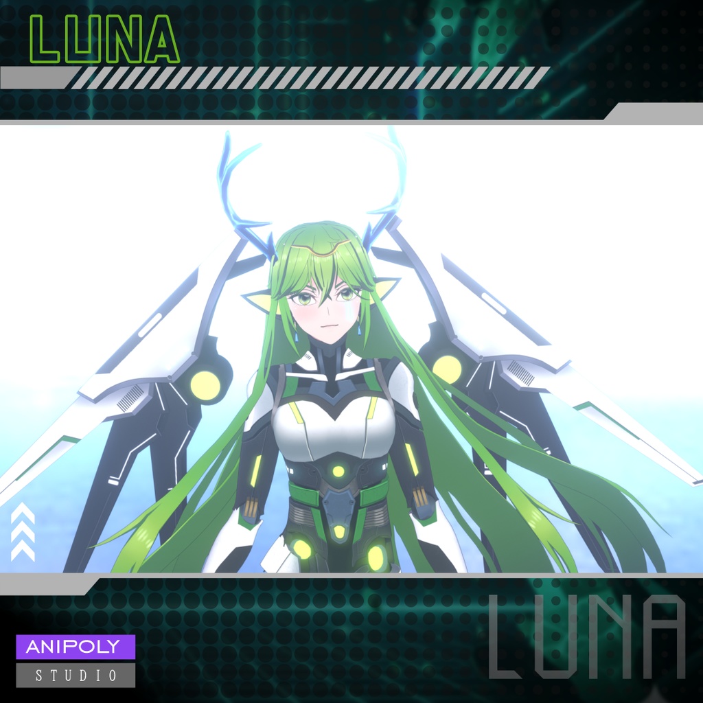 【オリジナル3Dモデル】サイバーエルフ:「エーテル.ルナ」 AETHER LUNA