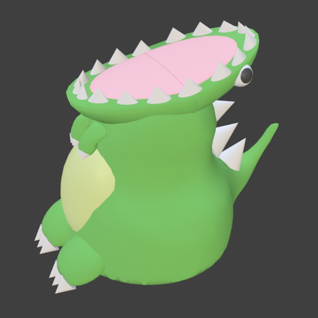 3Dモデル衣装おしりがかわいい「はんぐるみ 恐竜.ver」【XWear対応!商用可能・おまけつき】