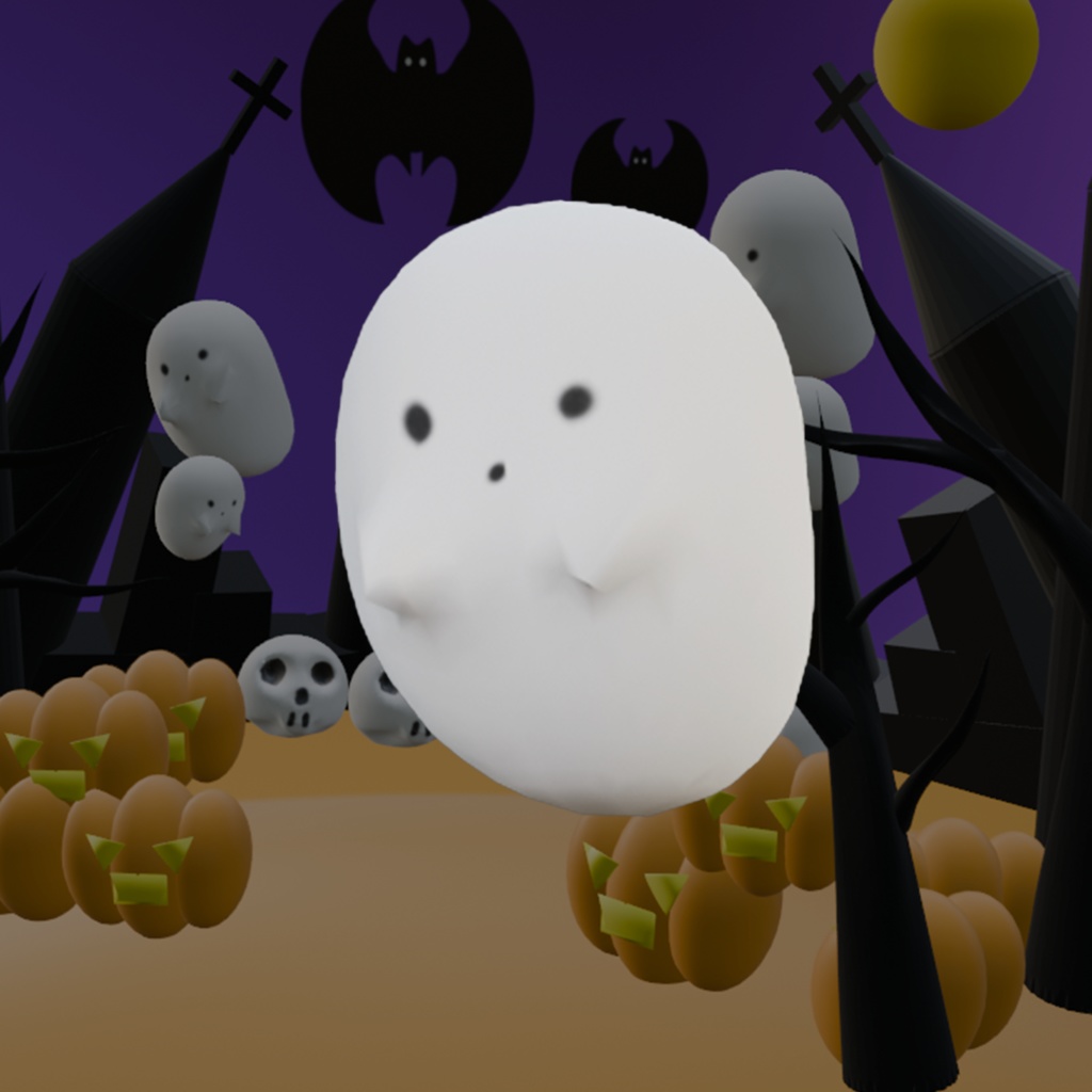 【VRChatもVRMも】メタバースのおともに♪肩のりおばけ【アクセサリー】