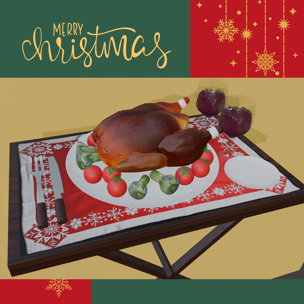 【商用可能✨️みんな大好きローストチキン】クリスマスチキンディナーセット