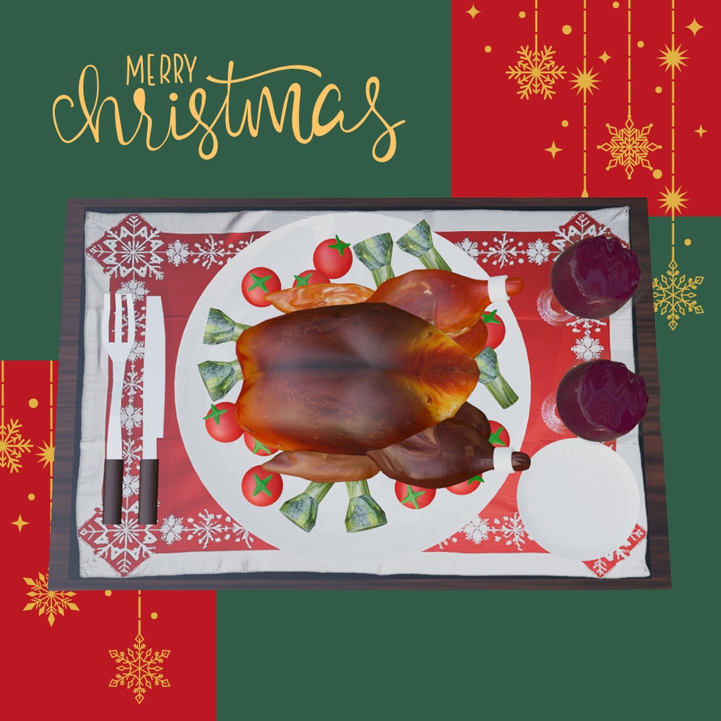 【商用可能✨️みんな大好きローストチキン】クリスマスチキンディナーセット