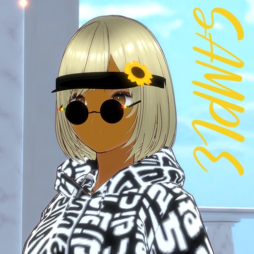 ヒマワリサンバイザー【3Dモデル/Vroidにつけれる】