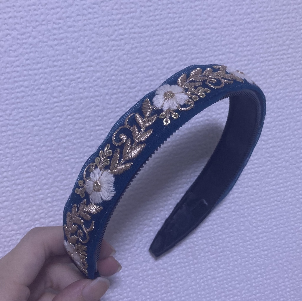 インド刺繍リボンカチューシャ