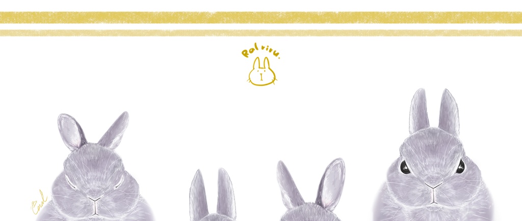 「うさぎのみみ」マグカップ【オリジナル】