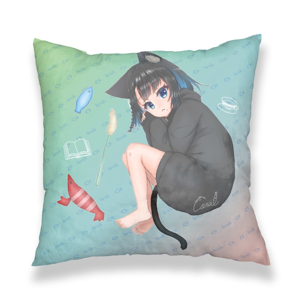 くろねこクッションカバー