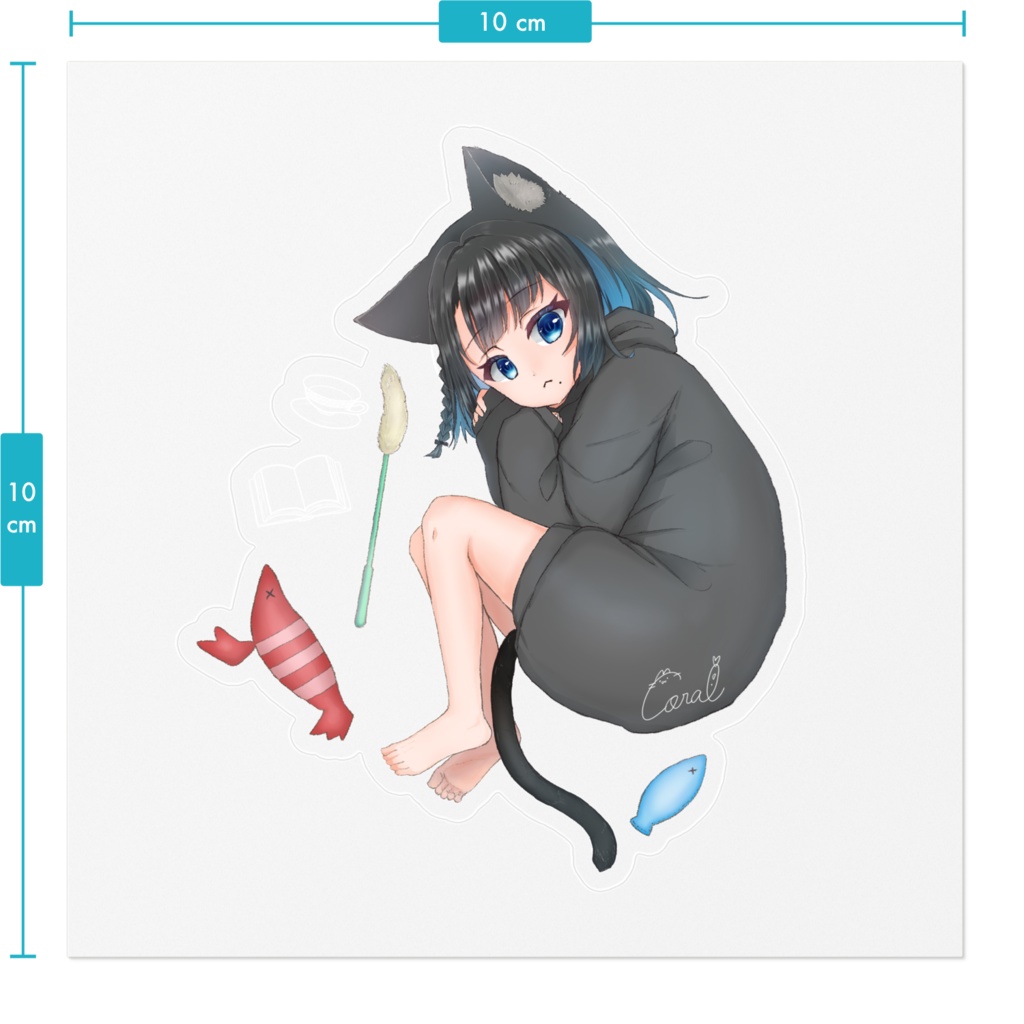 くろねこステッカー