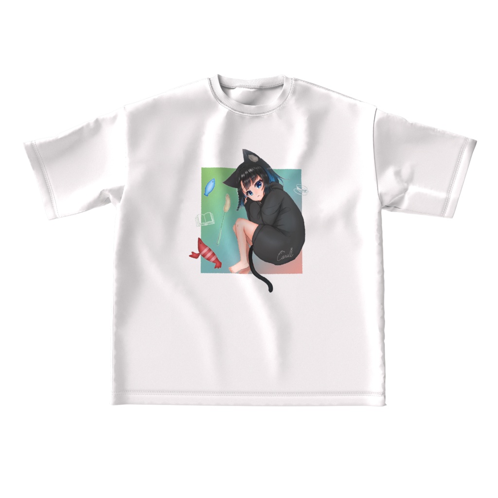 くろねこビッグシルエットTシャツ