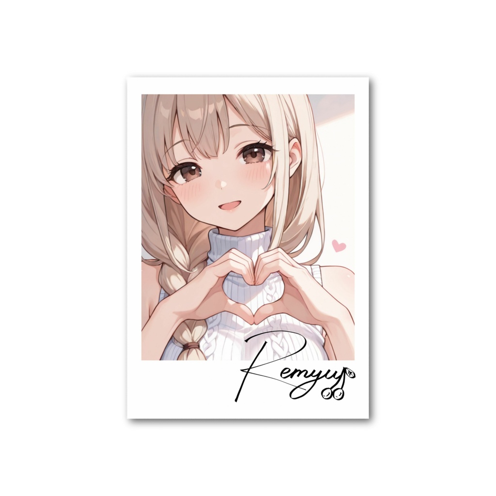 フォト風カード🍒れみゅ直筆サイン入