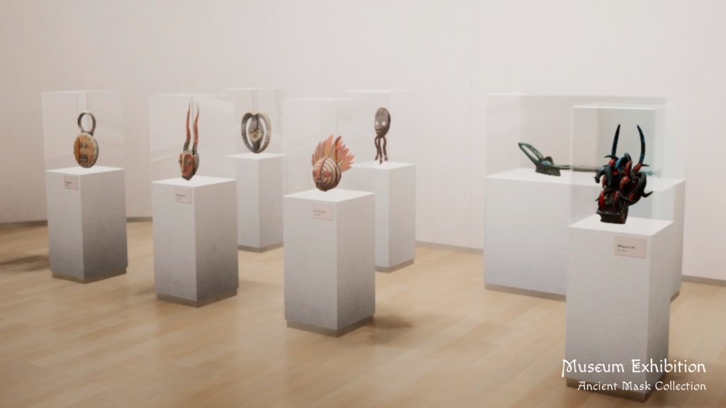 民族仮面コレクション 8種パック【ゲーム用3Dアセット】