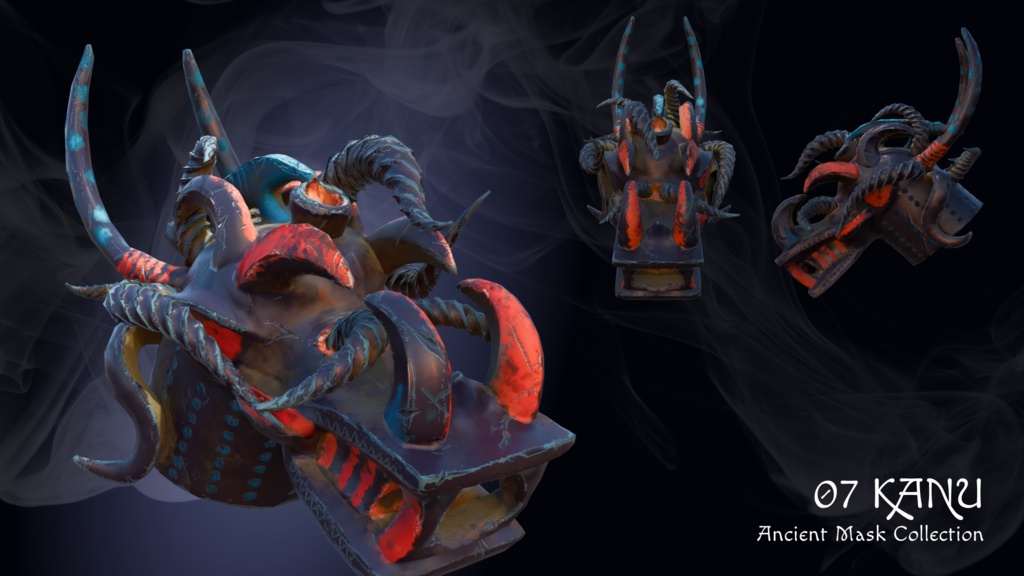 民族仮面コレクション 8種パック【ゲーム用3Dアセット】