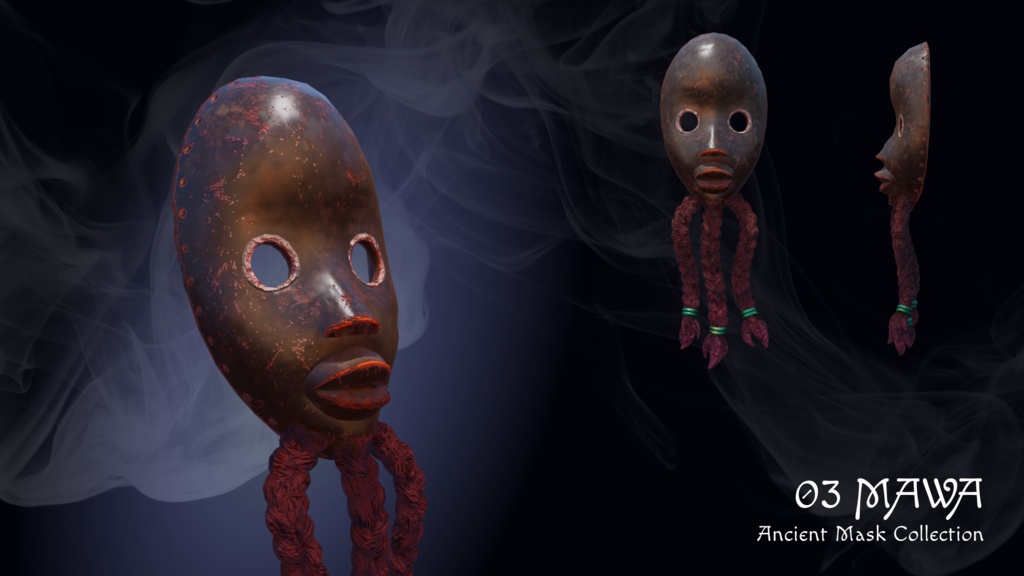 民族仮面コレクション 8種パック【ゲーム用3Dアセット】