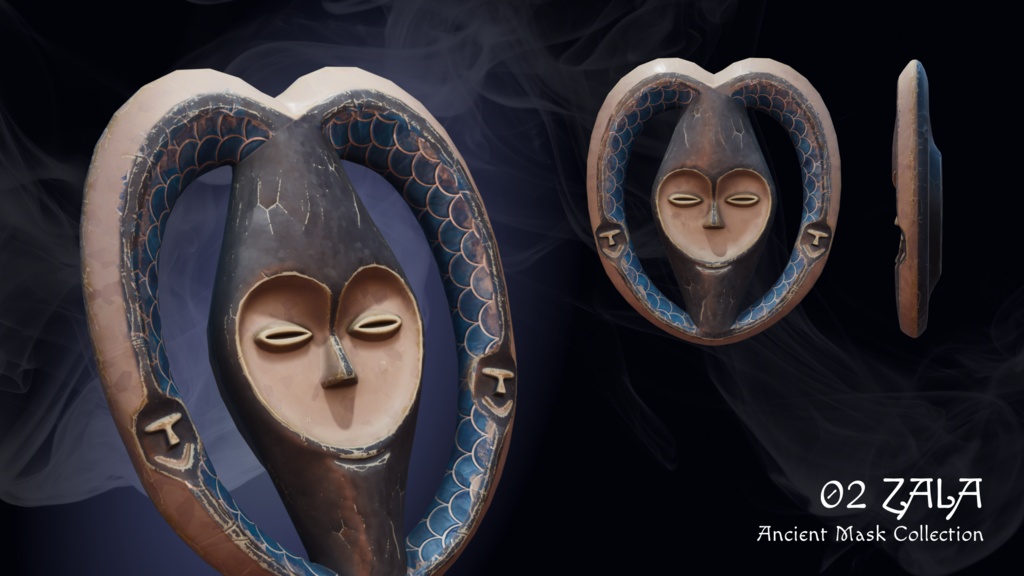 民族仮面コレクション 8種パック【ゲーム用3Dアセット】