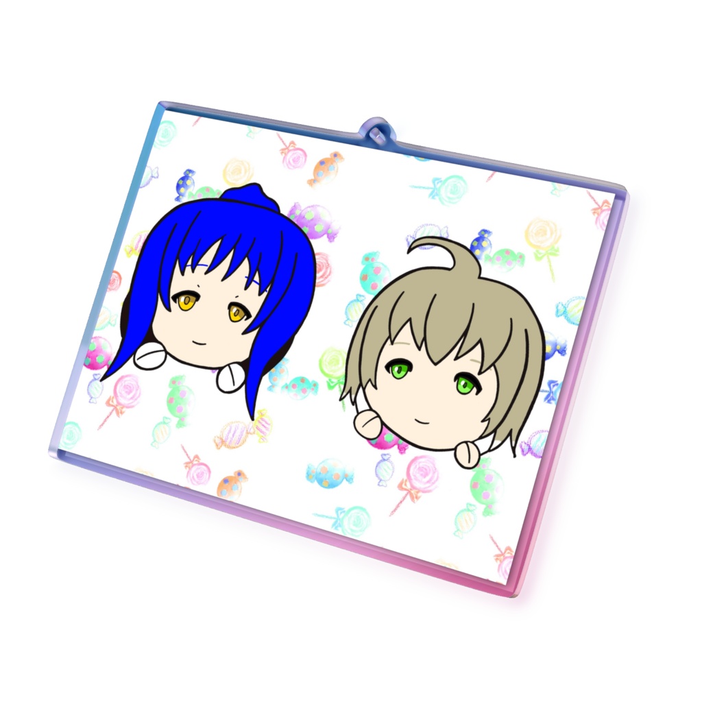 ねそべりぬい風オーロラアクリルキーホルダー(セトルナ)