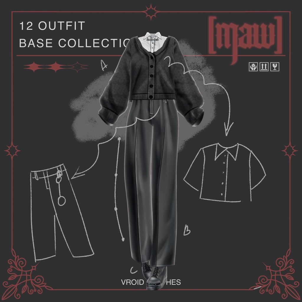 12 OUTFIT VROID by [maw]