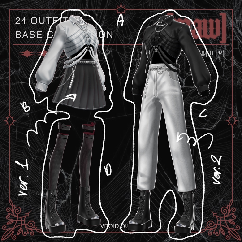 24 OUTFIT VROID by [maw] HALLOWEEN EDITION