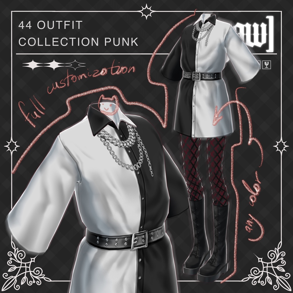 44 OUTFIT VROID by [maw] |FULL COLOR CUSTOMIZATION|