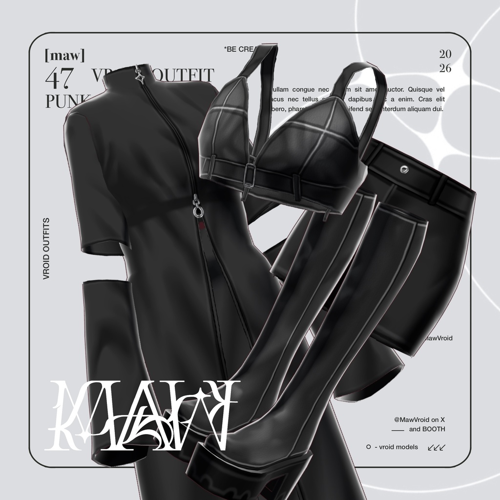 47 OUTFIT VROID by [maw] |FULL COLOR CUSTOMIZATION| - [maw] - BOOTH