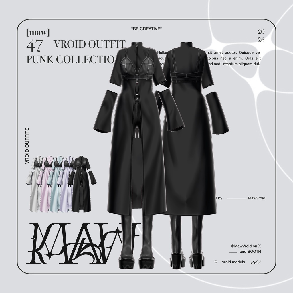 47 OUTFIT VROID by [maw] |FULL COLOR CUSTOMIZATION|