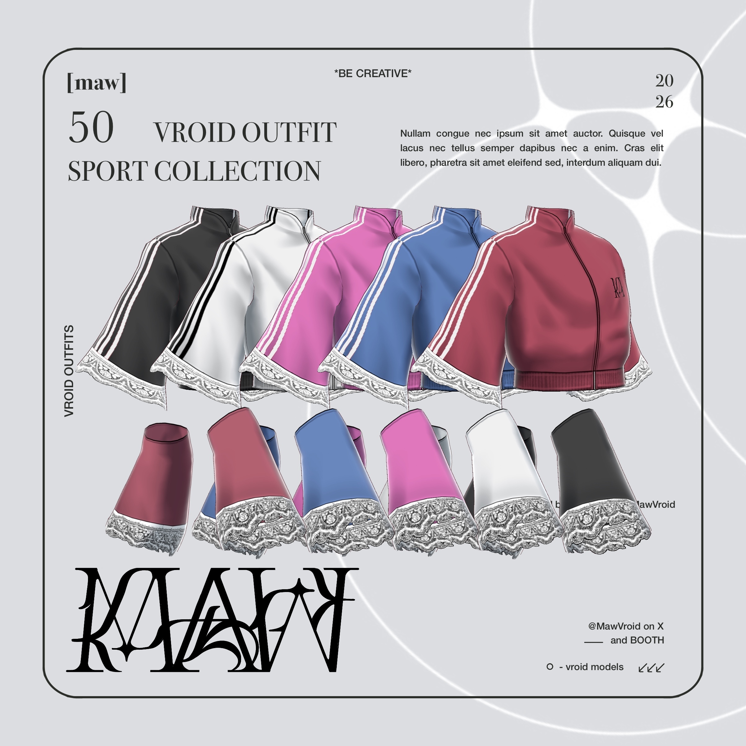 50 OUTFIT VROID by [maw] |FULL COLOR CUSTOMIZATION| - [maw] - BOOTH