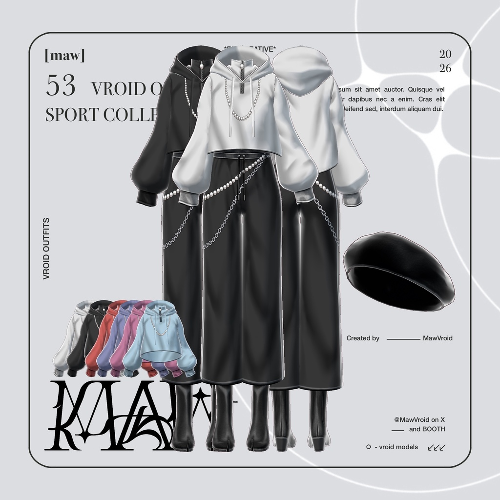 53 OUTFIT VROID by [maw] |FULL COLOR CUSTOMIZATION|