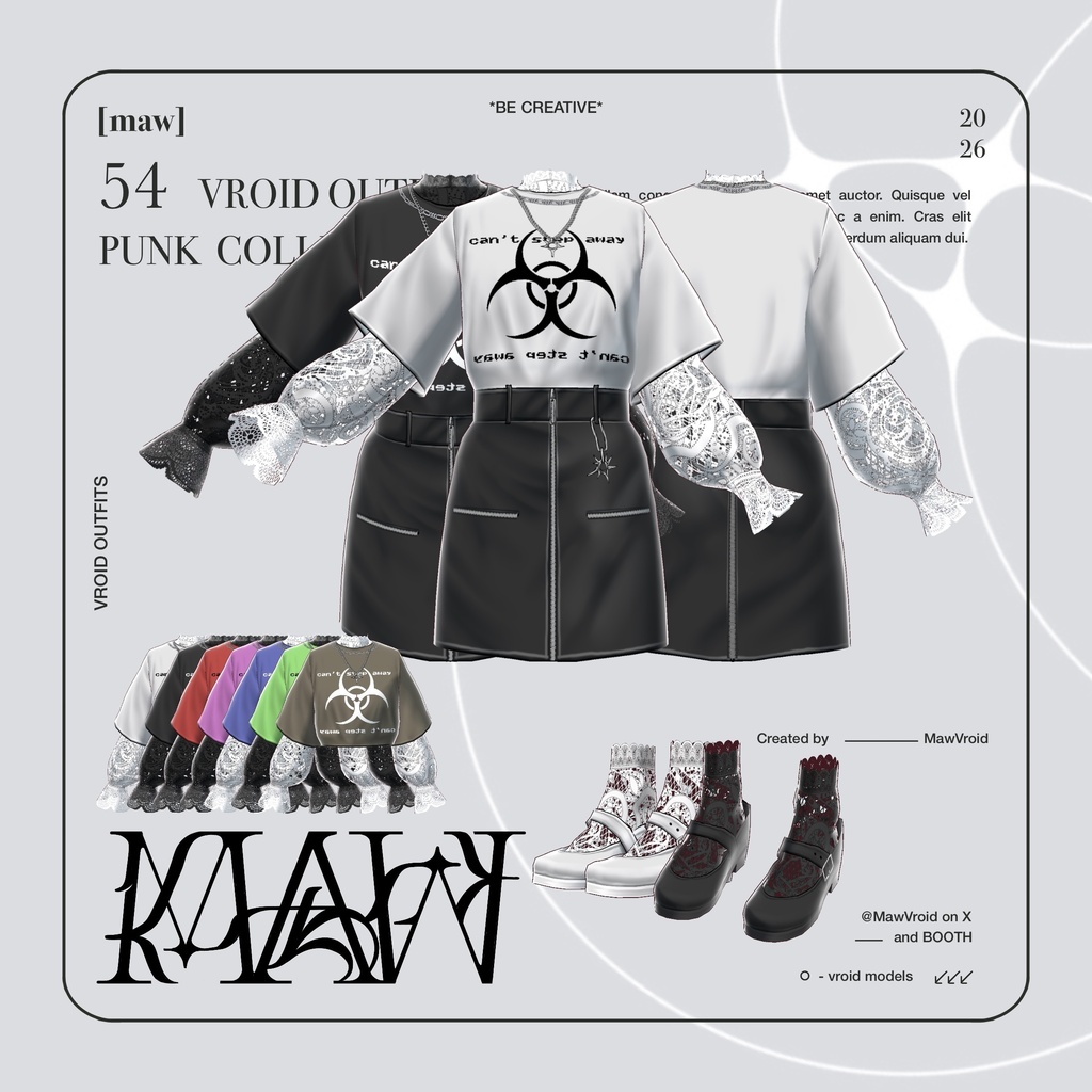 54 OUTFIT VROID by [maw] |FULL COLOR CUSTOMIZATION|