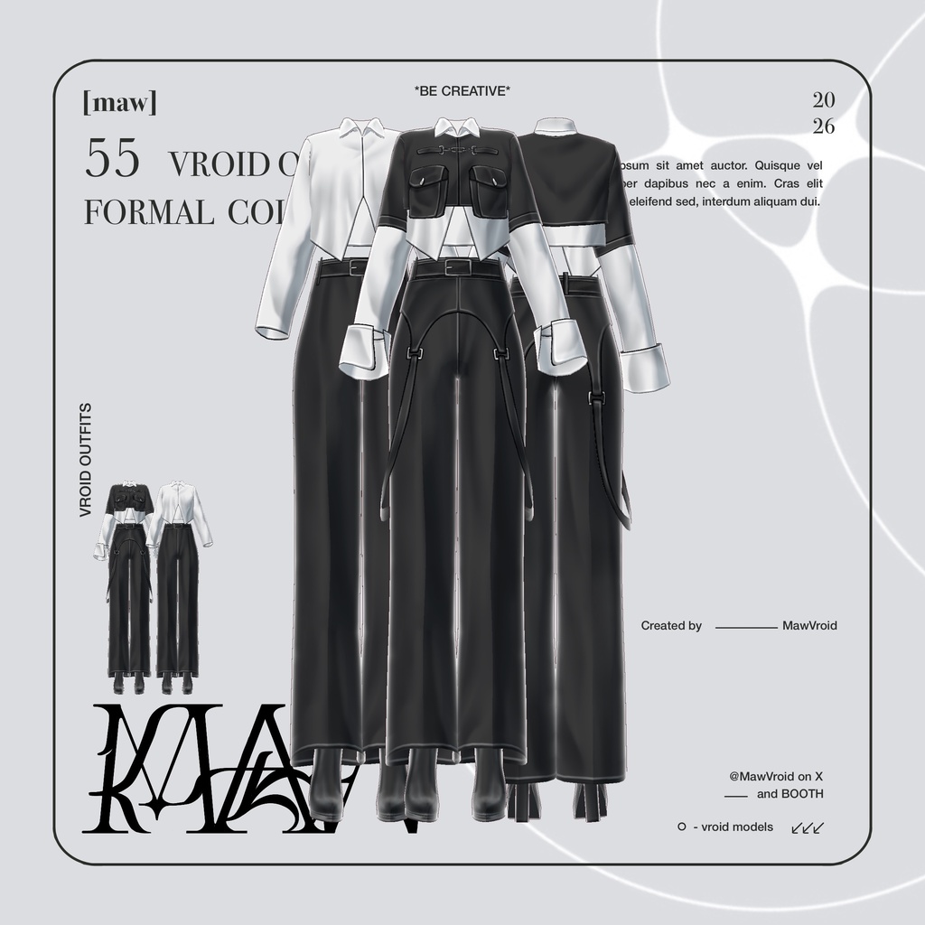 55 OUTFIT VROID by [maw]