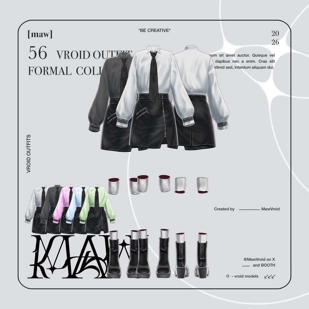 56 OUTFIT VROID by [maw] |FULL COLOR CUSTOMIZATION|