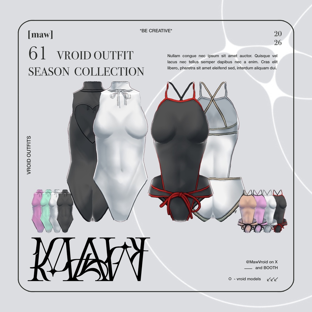 61 OUTFIT VROID by [maw] |FULL COLOR CUSTOMIZATION|