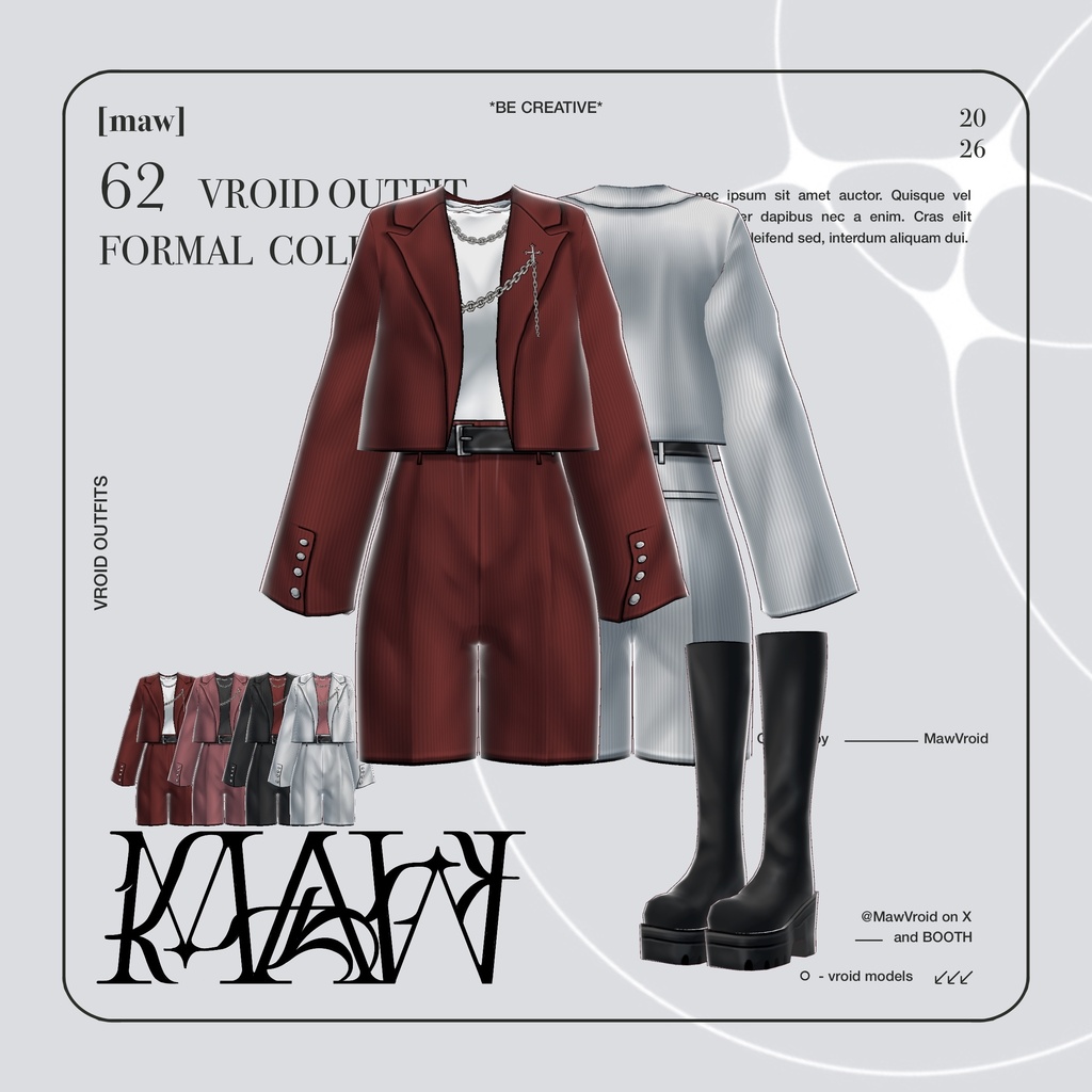 62 OUTFIT VROID by [maw] |FULL COLOR CUSTOMIZATION|