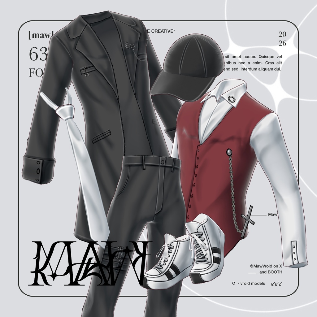 63 GOTHIC MINIMAL |FULL COLOR| VROID