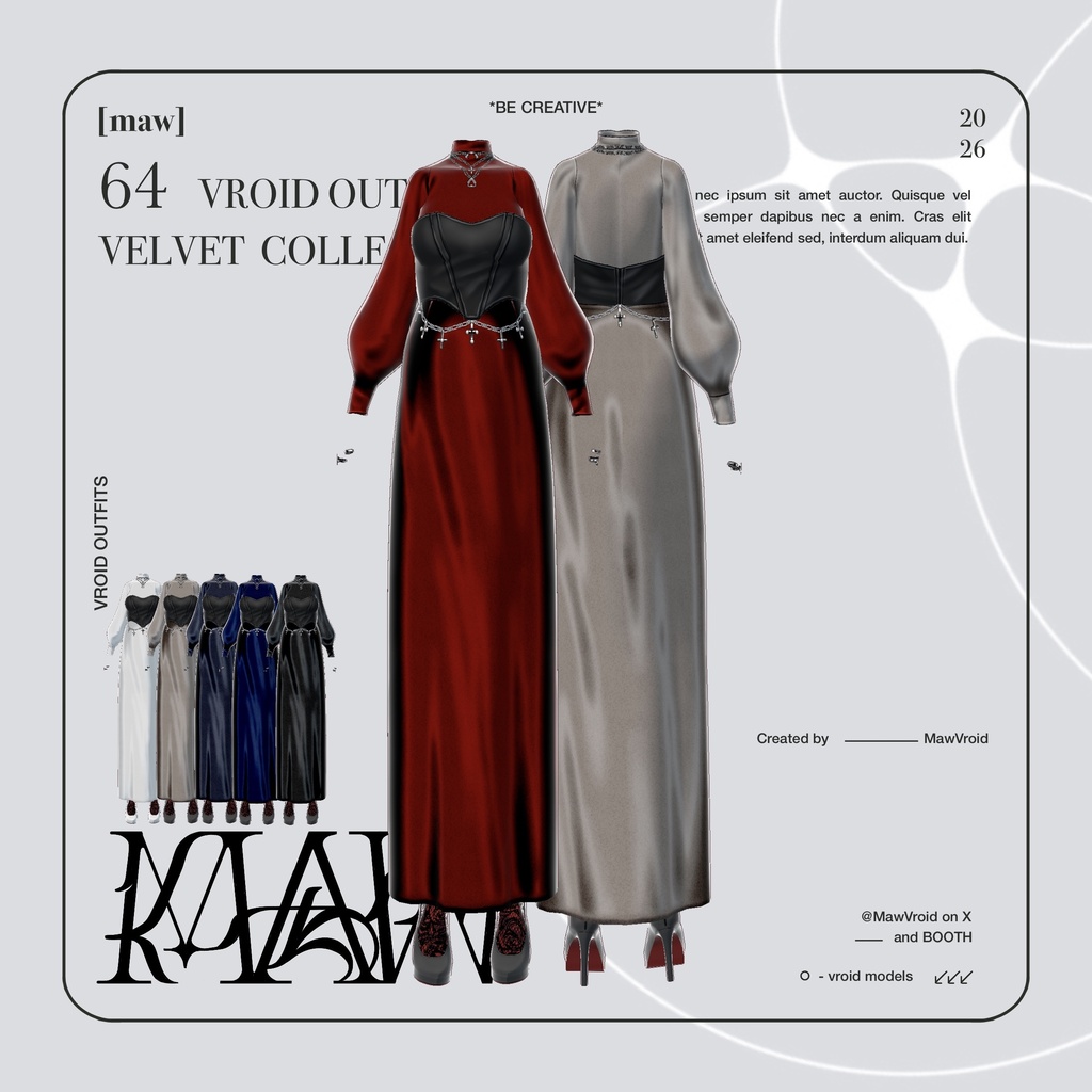 64 OUTFIT VROID by [maw] |FULL COLOR CUSTOMIZATION|
