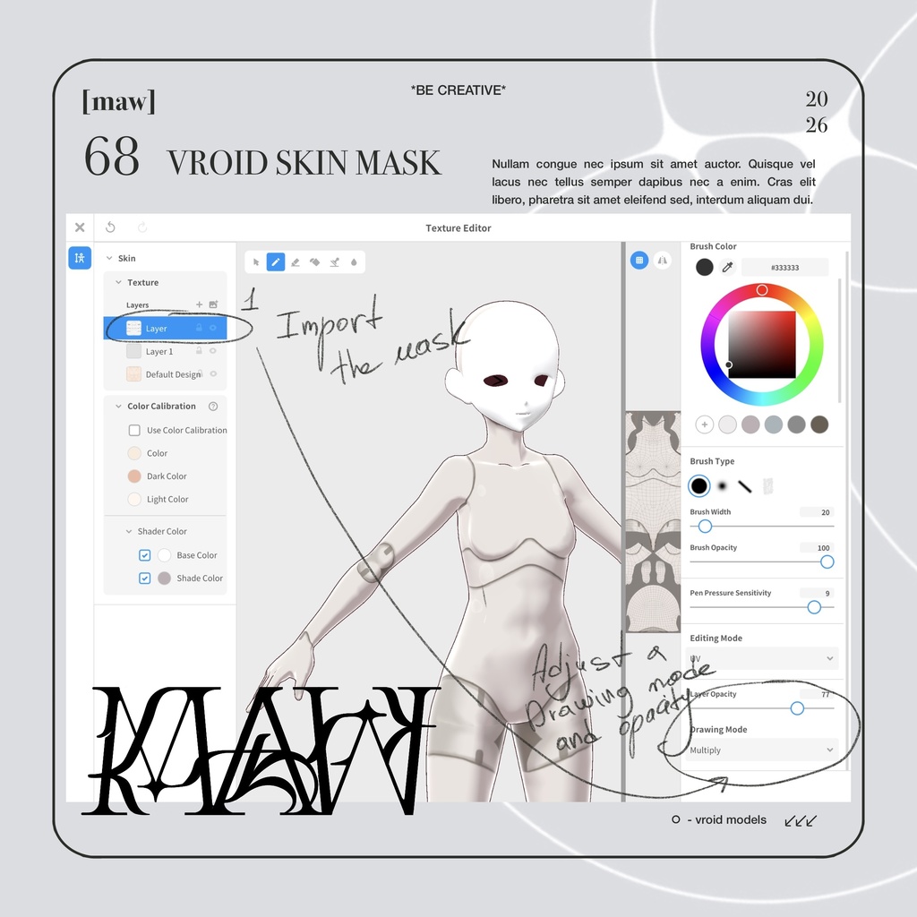 68 BJD SKIN | FREE TEXTURE | VROID