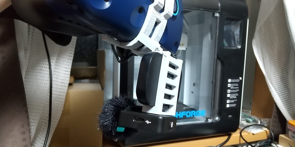 HTC フェイシャルトラッカー用 RODE Wireless Go IIマウンター 3Dプリント用データ