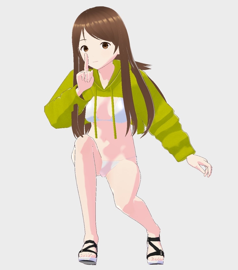 Vroid正式版向け スーパークロップパーカーと水着衣装 組合せ56種類+おまけ