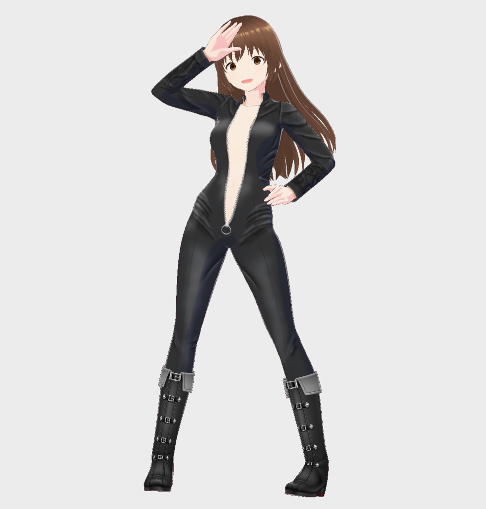 Vroid正式版向け フロントジッパーライダースーツ