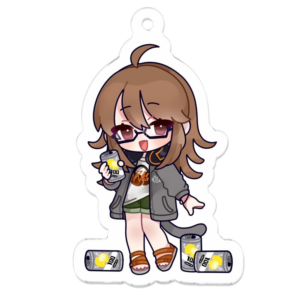 アクリルキーホルダー　へべれけリトさん