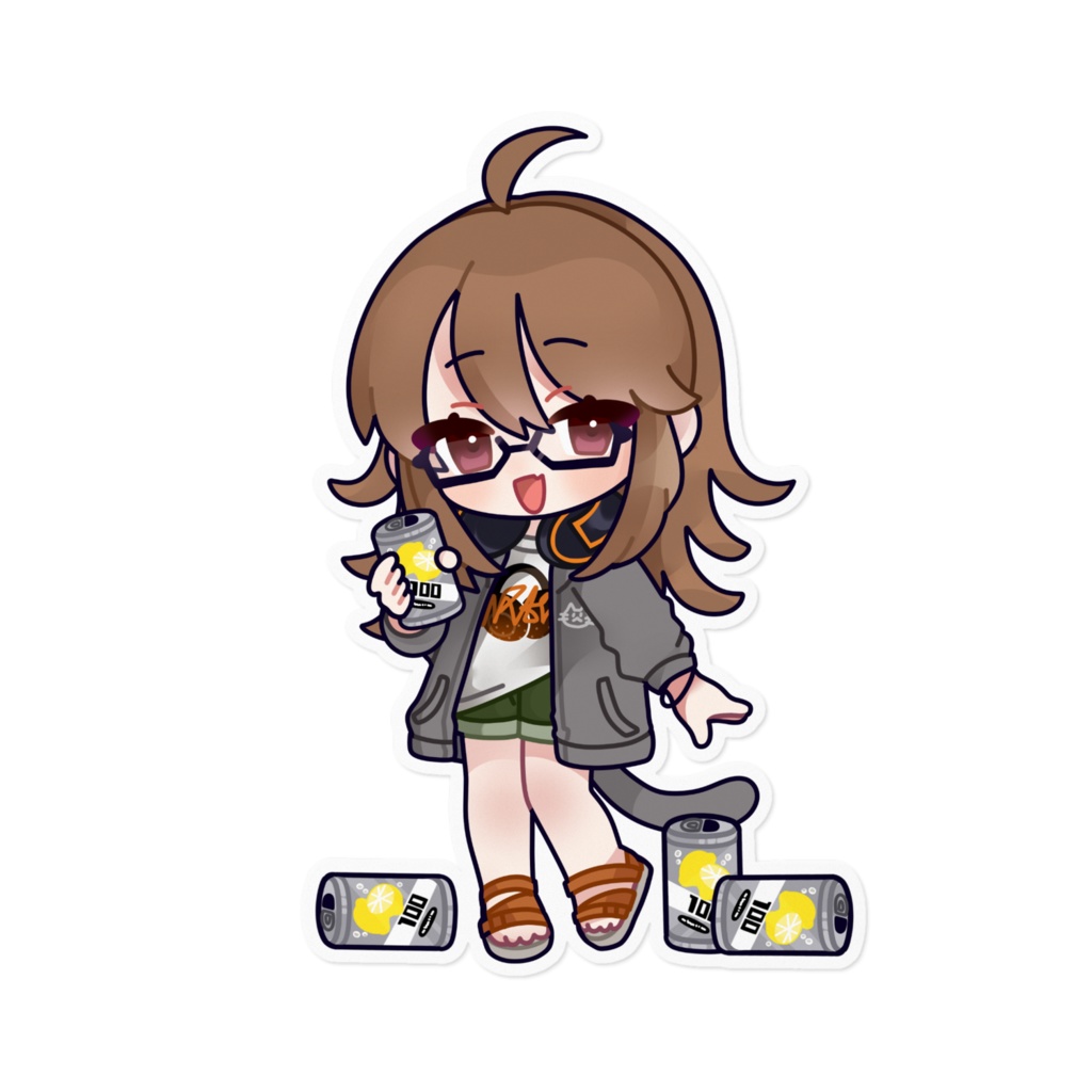 リトさんステッカー　へべれけリトさん