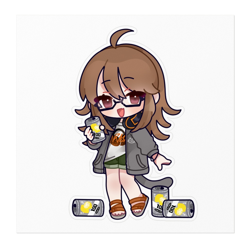 リトさんステッカー へべれけリトさん