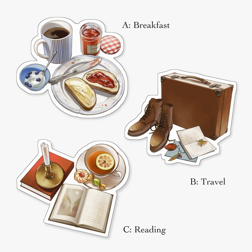 クリアステッカー全3種