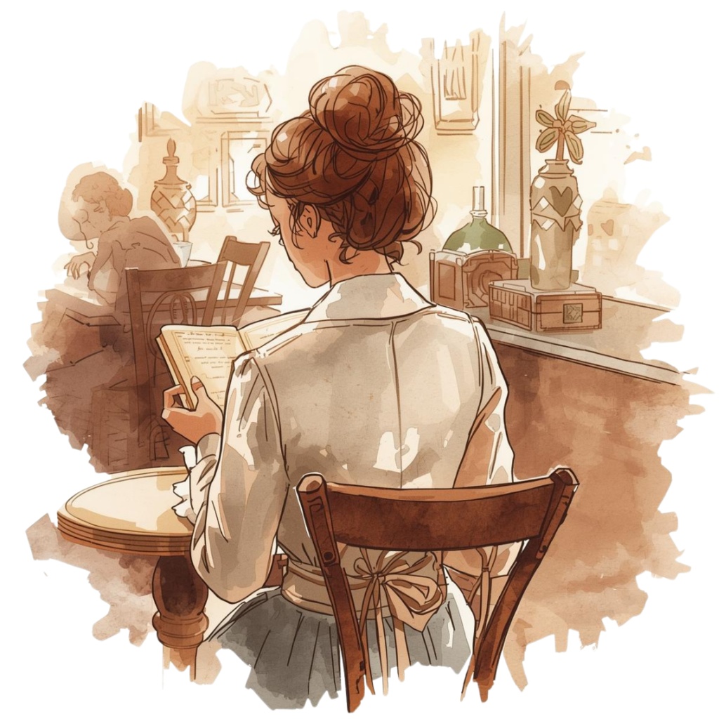 【カフェシリーズ】水彩アンティーク風 クリップアート10点セット|PNG背景透過