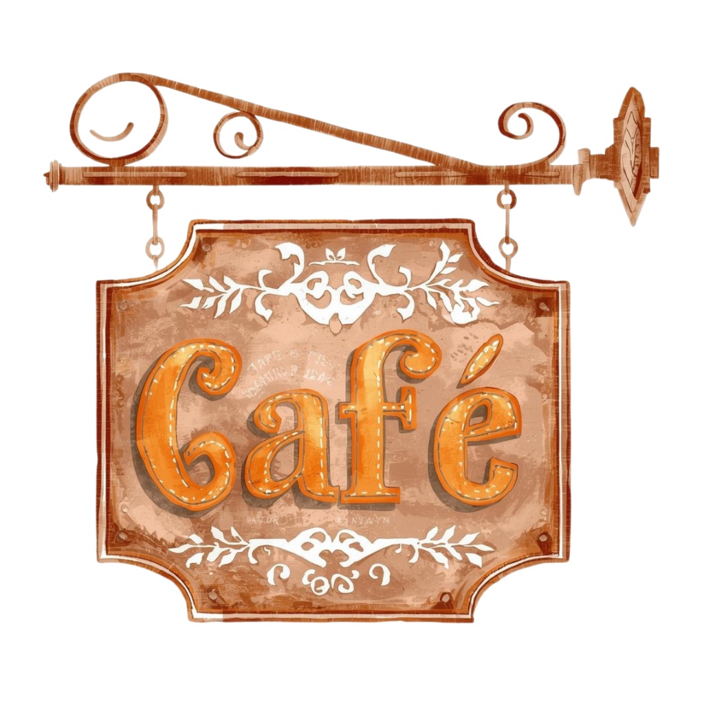 【カフェシリーズ】水彩アンティーク風 クリップアート10点セット|PNG背景透過