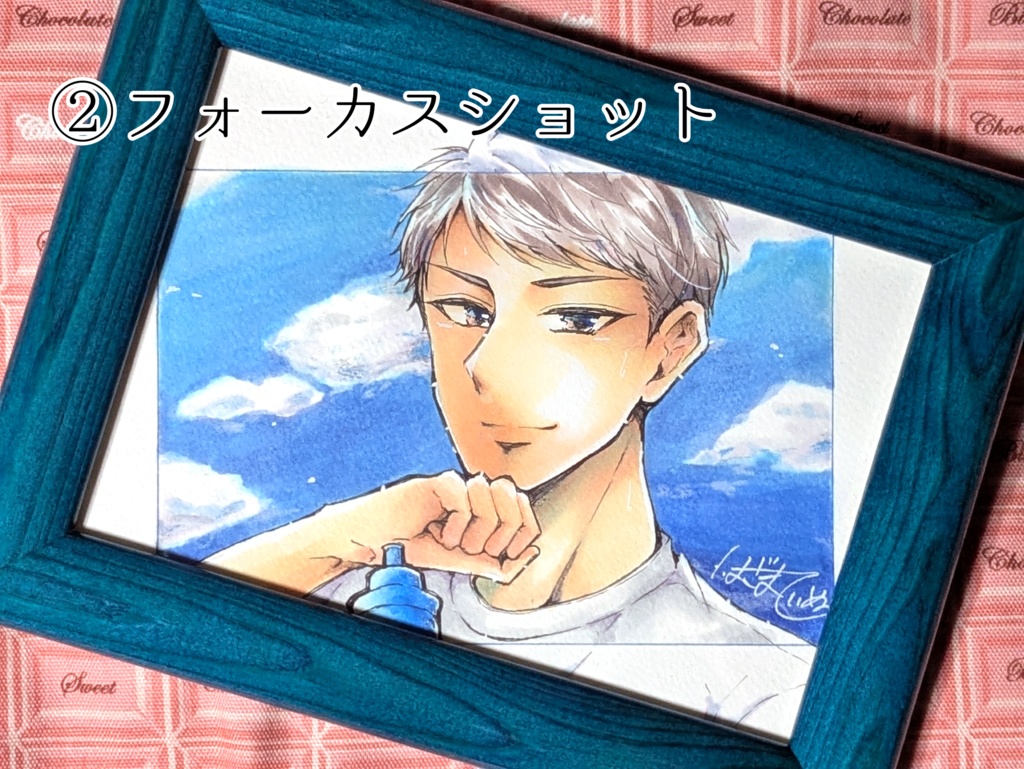 創作男子展原画(額付き)※キャプション必読