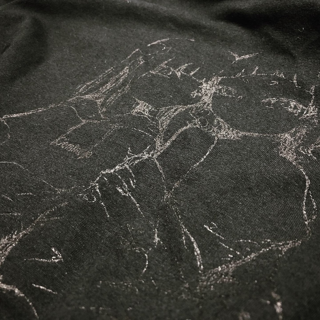 【受注生産品(月末締切・翌月末頃発送)】《黒×黒》Gemineye オリジナルTシャツ