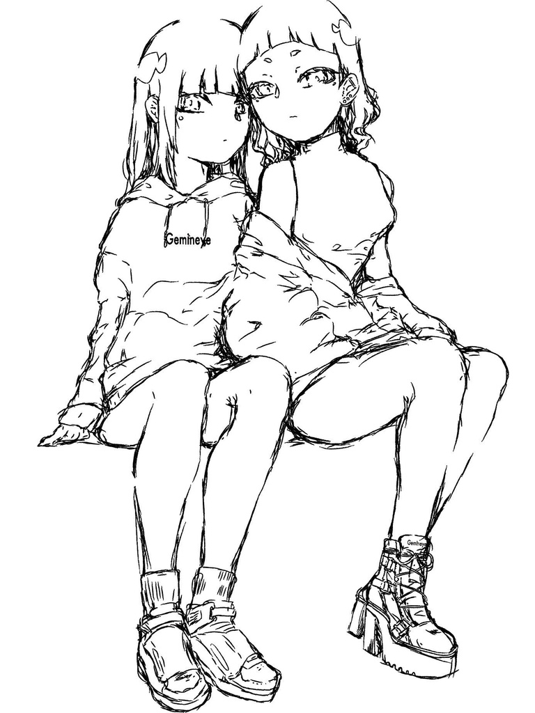 【受注生産受付中(月末締切&翌月末頃発送)】Gemineye オリジナルキャラクター 口折れショルダーバッグ