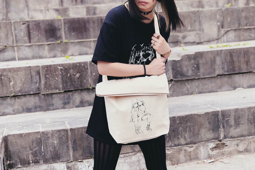 【受注生産受付中(月末締切&翌月末頃発送)】Gemineye オリジナルキャラクター 口折れショルダーバッグ