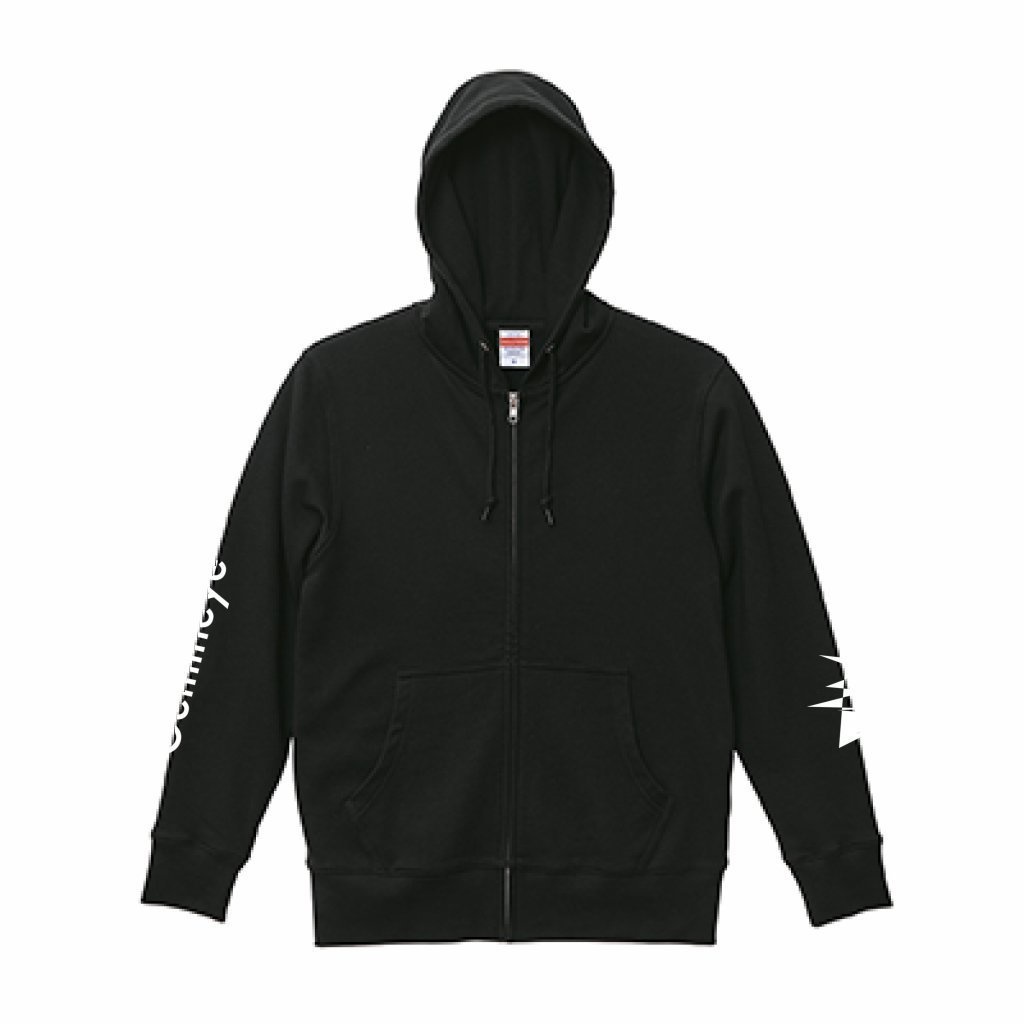 【受注生産品(月末締切&翌月末頃発送)】《背面無地》Gemineye オリジナルフルジップパーカー