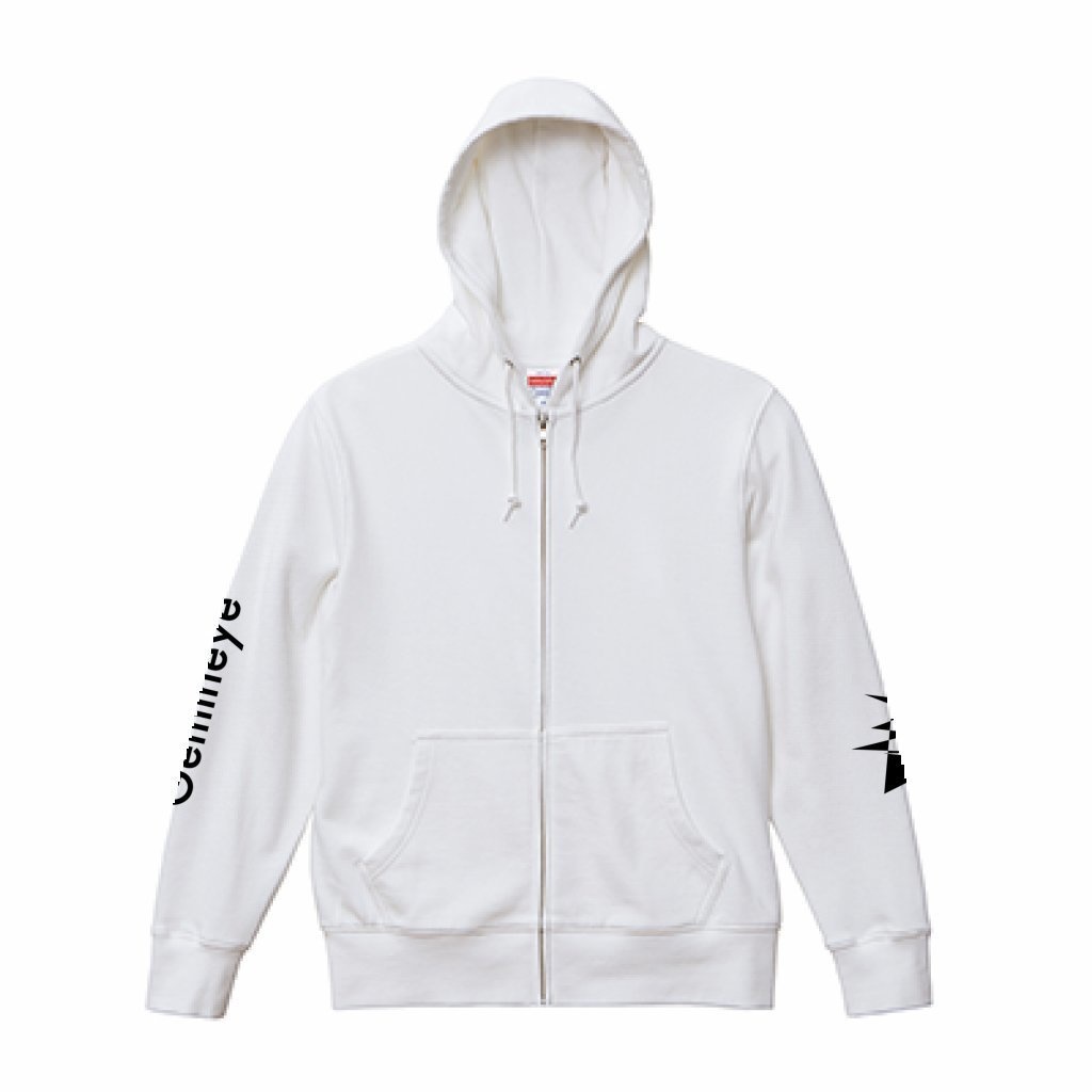 【受注生産品(月末締切&翌月末頃発送)】《背面無地》Gemineye オリジナルフルジップパーカー