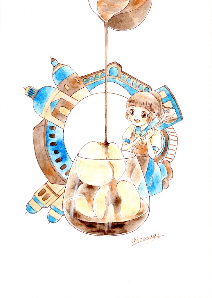 【額装原画】Affogato