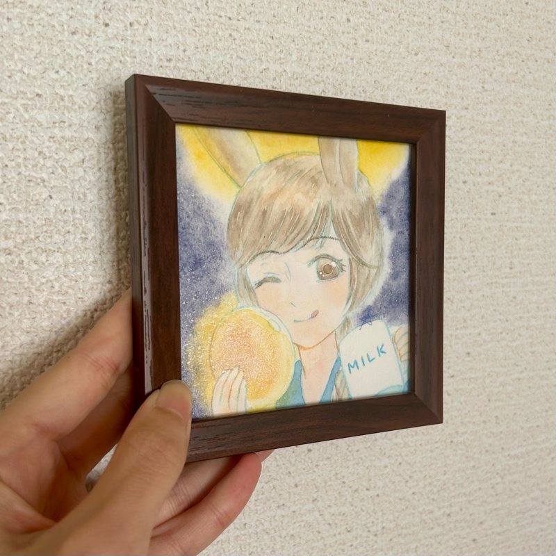 【額装ミニ原画】きらめくドーナツ