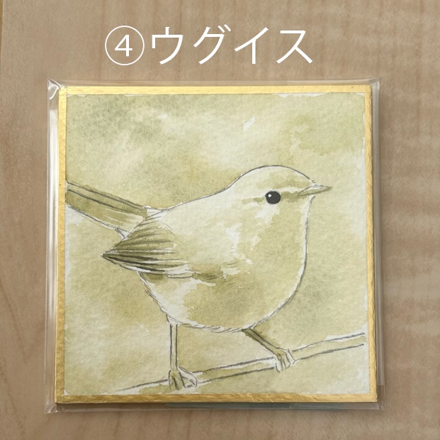 【フレームレス原画】鳥豆色紙